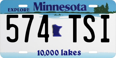 MN license plate 574TSI
