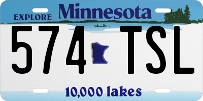 MN license plate 574TSL