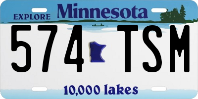 MN license plate 574TSM