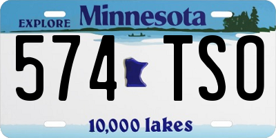 MN license plate 574TSO