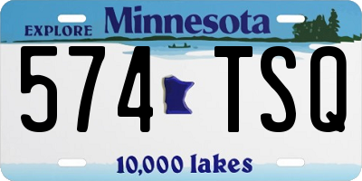 MN license plate 574TSQ