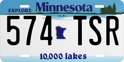 MN license plate 574TSR