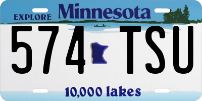 MN license plate 574TSU