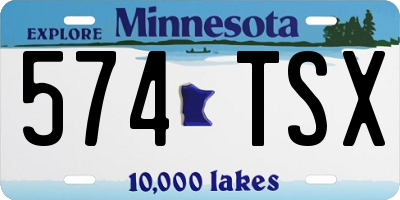 MN license plate 574TSX