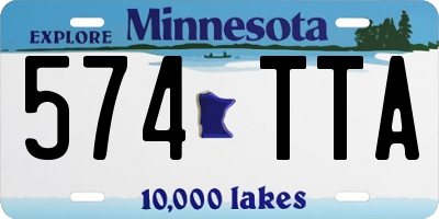 MN license plate 574TTA