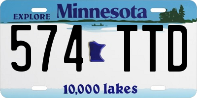 MN license plate 574TTD