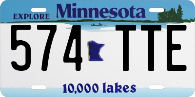 MN license plate 574TTE