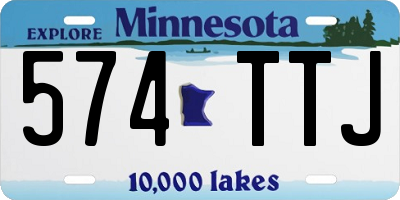 MN license plate 574TTJ