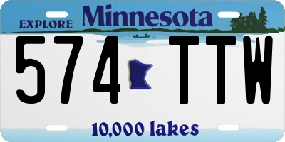 MN license plate 574TTW