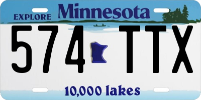 MN license plate 574TTX
