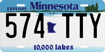 MN license plate 574TTY