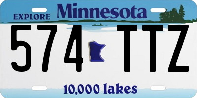 MN license plate 574TTZ