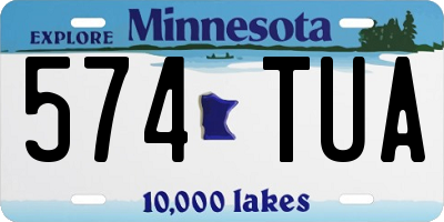 MN license plate 574TUA
