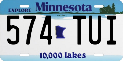 MN license plate 574TUI