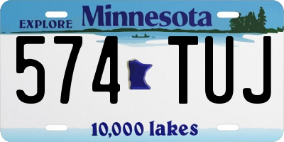 MN license plate 574TUJ