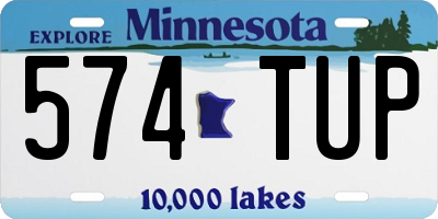 MN license plate 574TUP