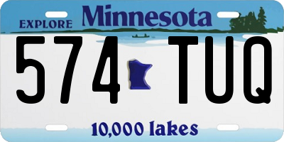 MN license plate 574TUQ