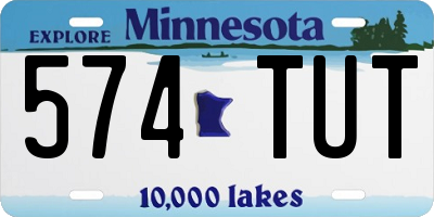 MN license plate 574TUT