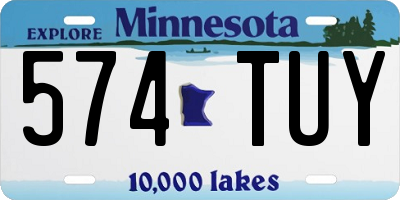 MN license plate 574TUY