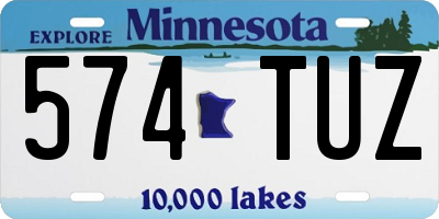 MN license plate 574TUZ