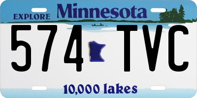 MN license plate 574TVC