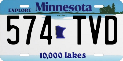 MN license plate 574TVD