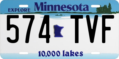 MN license plate 574TVF