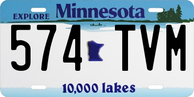 MN license plate 574TVM