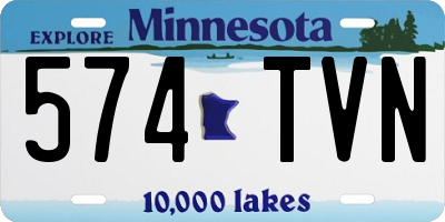 MN license plate 574TVN