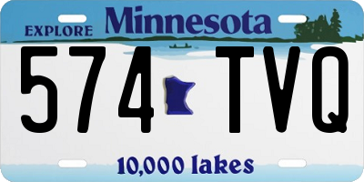 MN license plate 574TVQ