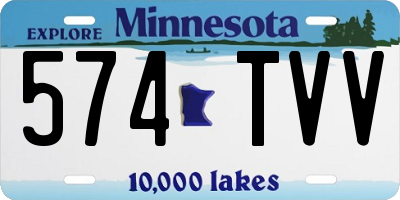 MN license plate 574TVV