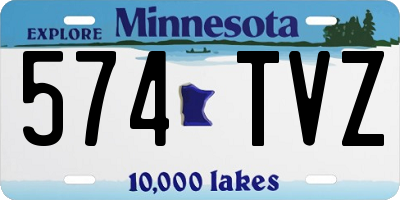 MN license plate 574TVZ