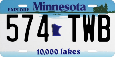 MN license plate 574TWB