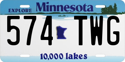 MN license plate 574TWG