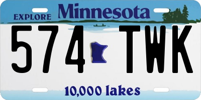 MN license plate 574TWK