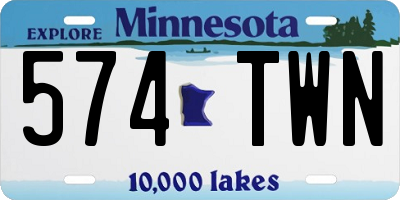 MN license plate 574TWN