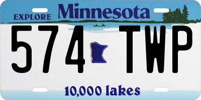 MN license plate 574TWP