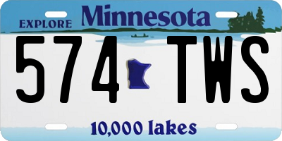 MN license plate 574TWS