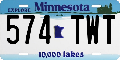 MN license plate 574TWT