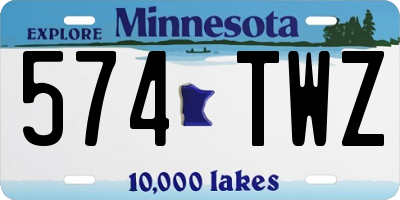 MN license plate 574TWZ