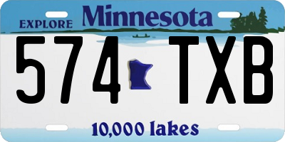 MN license plate 574TXB