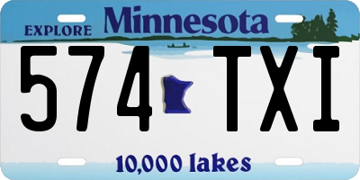 MN license plate 574TXI