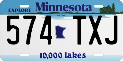 MN license plate 574TXJ