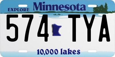 MN license plate 574TYA