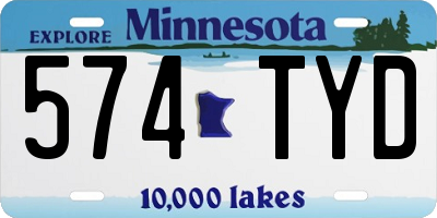 MN license plate 574TYD