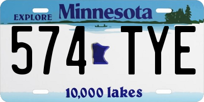 MN license plate 574TYE