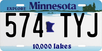MN license plate 574TYJ