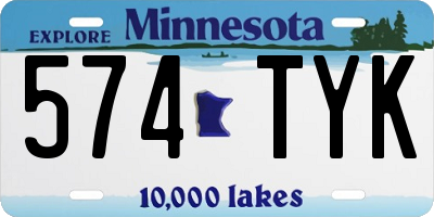 MN license plate 574TYK