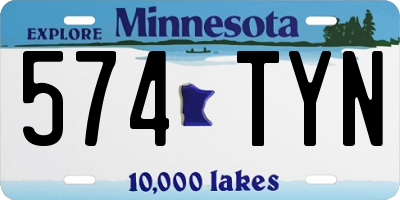 MN license plate 574TYN