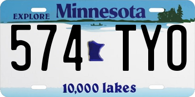 MN license plate 574TYO